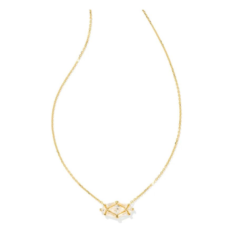 Kendra Scott Lindy Rae Elisa Gold Crystal Pendant Necklace