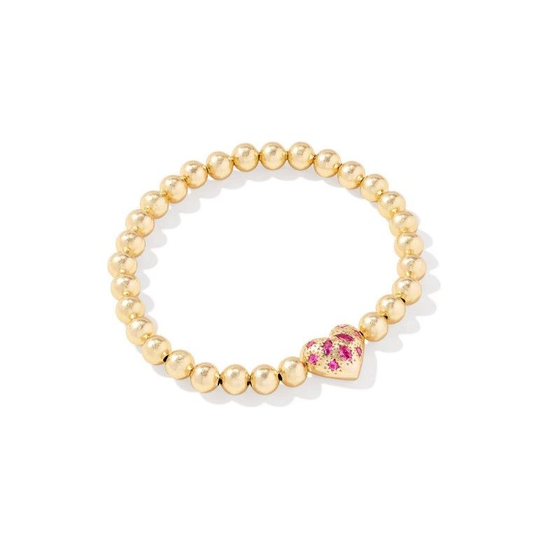 Kendra Scott Gold Holland Heart Stretch Bracelet