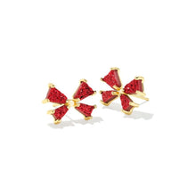 Load image into Gallery viewer, Kendra Scott Gold Blair Bow Drusy Stud Earrings
