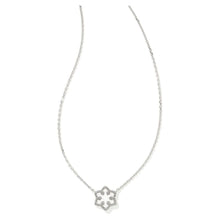 Load image into Gallery viewer, Kendra Scott Gold Snowflake Necklace in White Kyocera Opal
