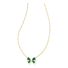 Load image into Gallery viewer, Kendra Scott Gold Blair Bow Small Drusy Pendant Necklace
