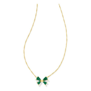 Kendra Scott Gold Blair Bow Small Drusy Pendant Necklace