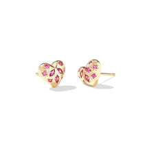 Load image into Gallery viewer, Kendra Scott Gold Holland Heart Stud Earrings
