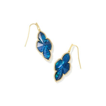 Load image into Gallery viewer, Kendra Scott Gold Abbie Pave Frame Drop Earrings
