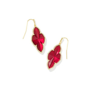 Kendra Scott Gold Abbie Pave Frame Drop Earrings