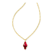 Load image into Gallery viewer, Kendra Scott Gold Abbie Large Pave Frame Pendant Necklace
