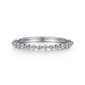 Gabriel "Devinne" 14K White Gold  Shared Prong 1/3ct Diamond Anniversary Band