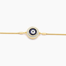 Load image into Gallery viewer, Ella Stein 14K Gold Plated Evil Eye Diamond Bracelet
