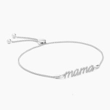 Load image into Gallery viewer, Ella Stein Sterling Silver &quot;Love You Mama&quot; Diamond Bolo Bracelet
