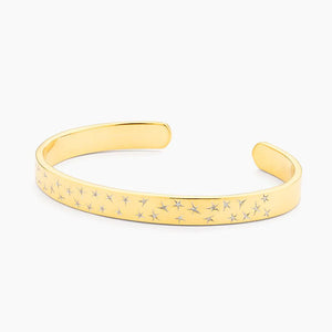 Ella Stein 14k Yellow Gold Plated "Sky is the Limit" Diamond Cuff Bracelet