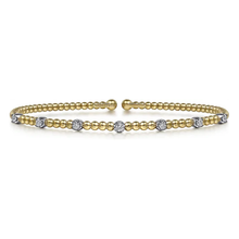 Load image into Gallery viewer, Gabriel 14K Two-Tone  Bujukan Beaded Diamond Station Bracelet
