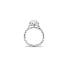 Load image into Gallery viewer, 14k White Gold Cushion Diamond Criss-Cut Halo Engagement Ring
