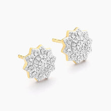 Load image into Gallery viewer, Ella Stein 14k Yellow Gold Plated Flower Burst Stud Earrings
