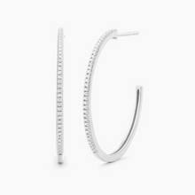 Load image into Gallery viewer, Ella Stein Sterling Silver &quot;Head Turning&quot; Diamond Hoop Earrings
