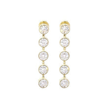 Load image into Gallery viewer, Mama Baroness Gold Diamondette Drop Earrings
