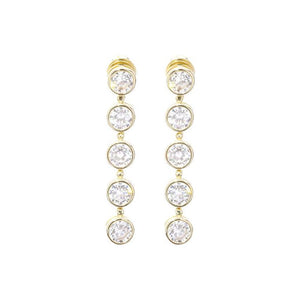 Mama Baroness Gold Diamondette Drop Earrings