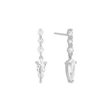 Load image into Gallery viewer, She&#39;s Arrived Drop Earrings in White Diamondettes
