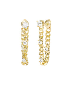 Julian Triple Diamond Soft Hoops