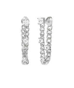 Julian Triple Diamond Soft Hoops