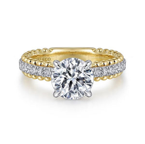 Gabriel " Addi" 14K White-Yellow Gold Diamond Engagement Ring