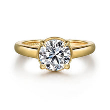 Load image into Gallery viewer, Gabriel &quot; Geo &quot; 14K Yellow Gold Prong Bezel Solitaire Engagement Ring
