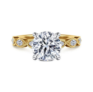 Gabriel " Claudia" 14K White-Yellow Gold Engagement Ring