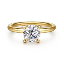 Load image into Gallery viewer, Gabriel &quot;Tiana&quot; 14K Yellow Gold Round Solitaire Engagement Ring
