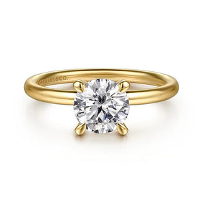 Gabriel "Tiana" 14K Yellow Gold Round Solitaire Engagement Ring