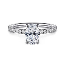 Load image into Gallery viewer, Gabriel &quot;Twain&quot; 14K White Gold Oval Pave Diamond Engagement Ring
