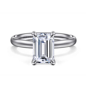 Gabriel "Unite" 14K White Gold Solitaire Engagement Ring