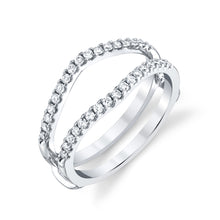 Load image into Gallery viewer, 14K White Gold 1/3cttw Diamond Curve Enhancer Ring Guard

