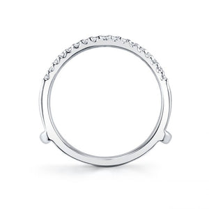 14K White Gold 1/3cttw Diamond Curve Enhancer Ring Guard