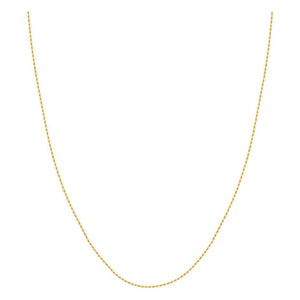 14K Yellow Gold 1.05mm Diamond Cut Rope Chain