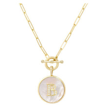 Load image into Gallery viewer, Love Letters Initial Medallion Toggle Necklace
