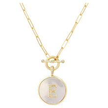 Load image into Gallery viewer, Love Letters Initial Medallion Toggle Necklace
