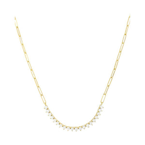 Not Your Basic Gold Graduated Samantha Tennis Necklace