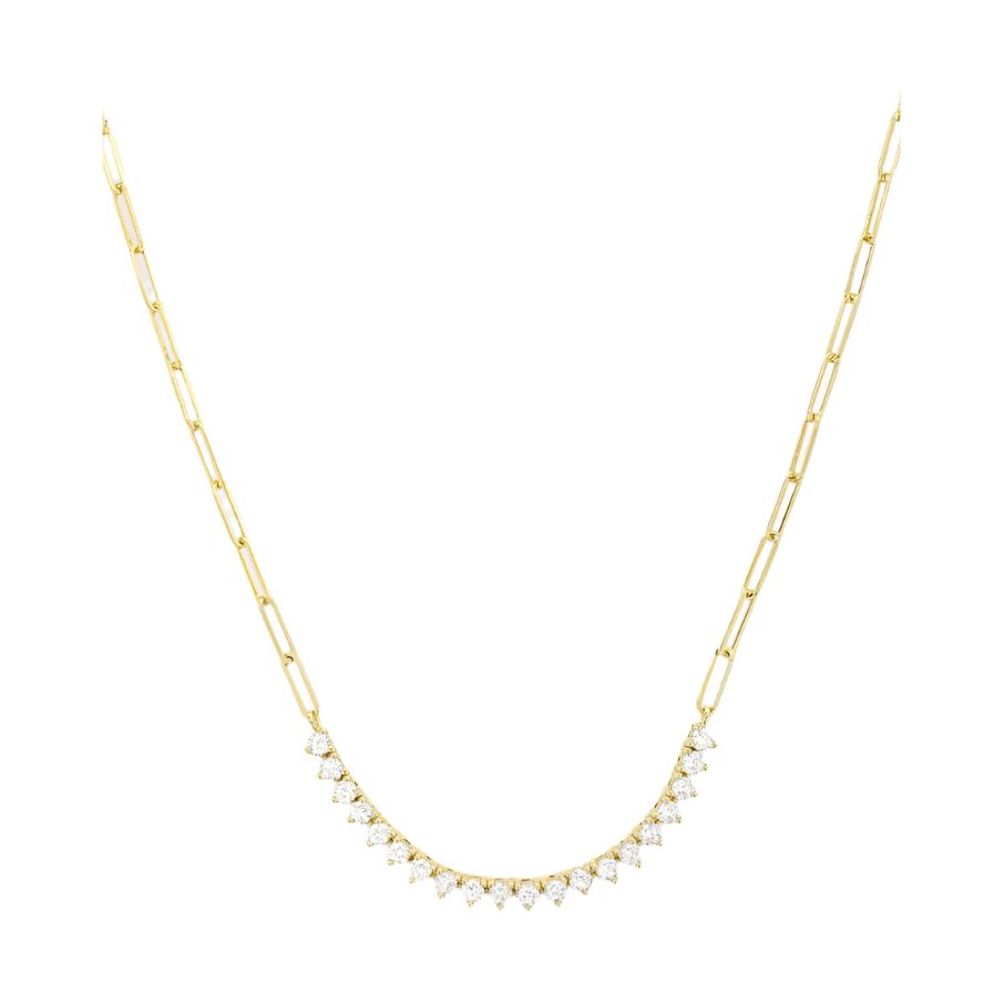 Not Your Basic Gold Graduated Samantha Tennis Necklace