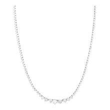 Load image into Gallery viewer, Not Your Basic Graduated Tennis Necklace in White Diamondettes
