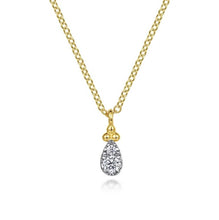 Load image into Gallery viewer, Gabriel 14K Yellow Gold Bujukan Diamond Pear Cluster Pendant Necklace
