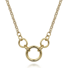 Load image into Gallery viewer, Gabriel 14K Yellow Gold Hollow Tube Link Necklace
