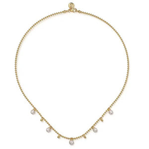 Gabriel 14K Yellow Gold Bujukan Bead & Pearl Necklace