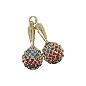 Estate 14K Yellow Gold Maracas Charm