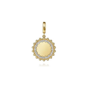 Gabriel 14K Yellow Gold Bujukan Diamond Burst Medallion