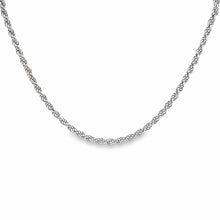 Load image into Gallery viewer, Sterling Silver Rhodium Plated 4.25mm Diamond Cut Rope Chain
