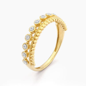 Ella Stein 14K Gold Plated "Queen of Havana" Diamond Fashion Ring