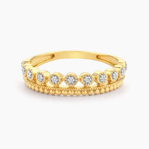 Ella Stein 14K Gold Plated "Queen of Havana" Diamond Fashion Ring