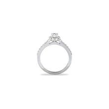 Load image into Gallery viewer, 14k White Gold Oval Diamond Halo Engagement Ring
