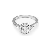 Load image into Gallery viewer, 14k White Gold Round Diamond Halo Engagement Ring
