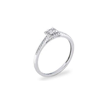 Load image into Gallery viewer, 14k White Gold Diamond Halo Engagement Ring
