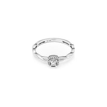 Load image into Gallery viewer, 14k White Gold Twist Halo Engagement Ring
